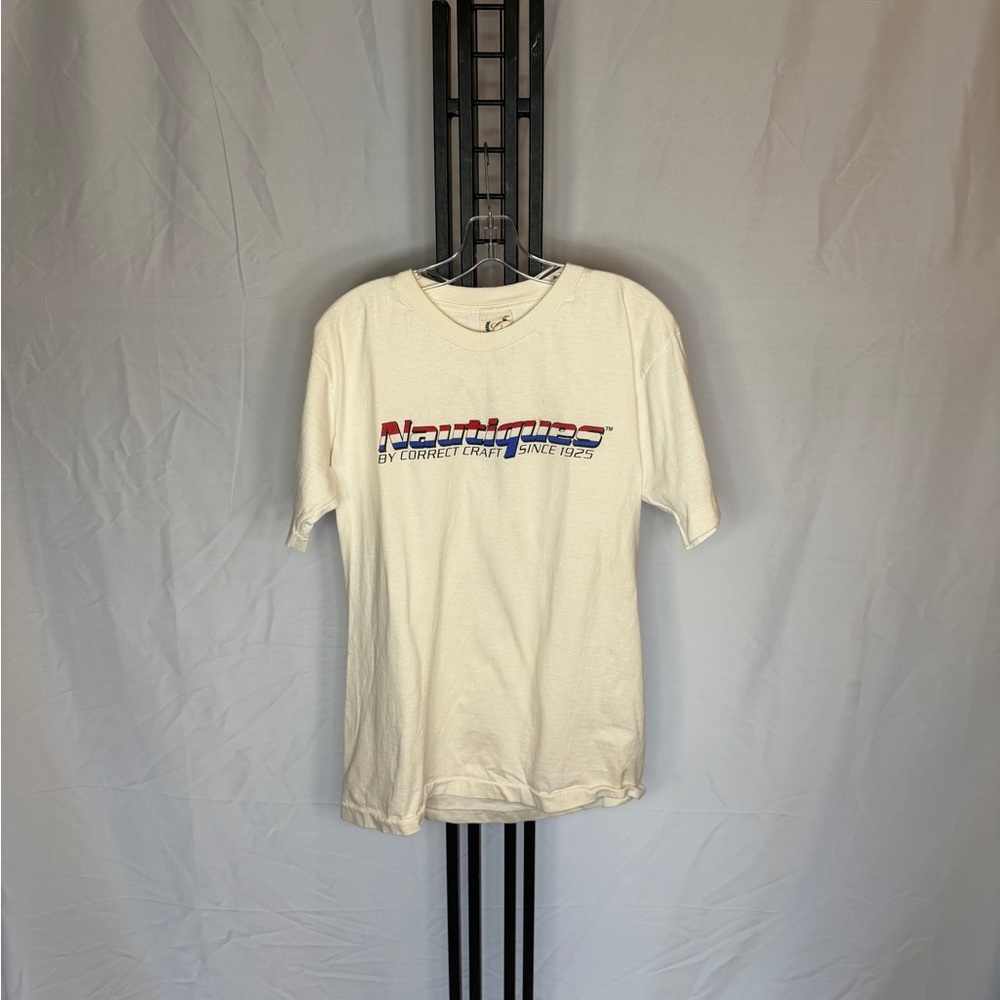 Nautica Men's Cream Graphic‎ Short Sleeve Tee